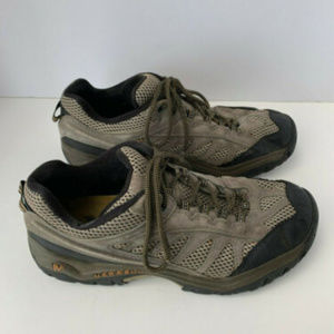 Mens Merrell Tan & Green Sneaker Hiking Shoe Sz 10